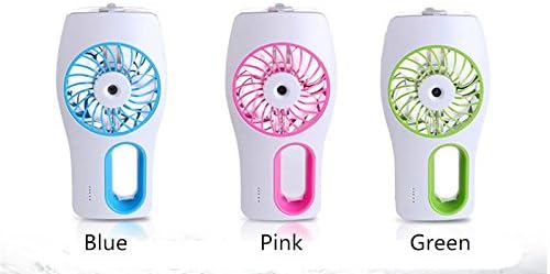 Home Fan Cooling Humidifier Fans Rechargeable USB 2colorsWater Spray Fan Misting Mist Cooler water Powerful USB Air Conditioner (Blue)