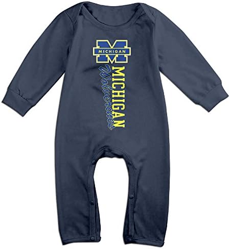 DHome Wolverine Team Logo Long-sleeve Boy Girl Warm Jumpsuit Navy 18 Months