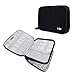 Travel Universal Electronics Accessories Organizer - Double Gadget Carrying Storage Bag, Cable Organizer Bag for Hard Drives, USB Cables, iPad Mini (Grey)