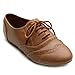 Ollio Women's Shoe Classic Lace Up Dress Low Flat Heel Oxford