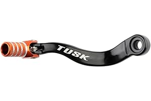 Tusk Folding Shift Lever Stock Black/Orange Tip Compatible with KTM 500 EXC-F 2017-2023/450 SX-F 2017-2022