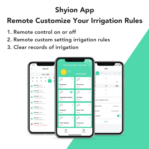 Shyion WiFi Sprinkler Controller 8 Zone, Indoor Smart Sprinkler