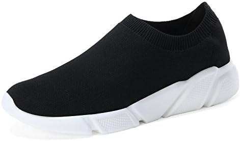 MEILUO Men's Lightweight Breathable Knitted Vamp Casual Sports Shoes Walking Shoes Fashion Sneakers,Black,11 D(M) US