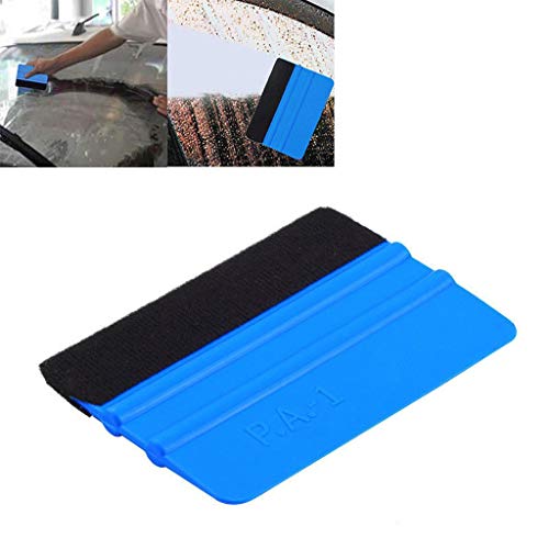 image for Wllsagl Xouwvpm Wallpaper Filming Tool Blue Plastic Felt Edge Squeegee