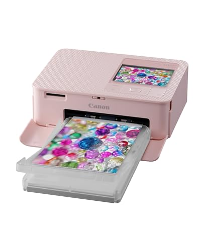 Canon SELPHY CP1500 Mini Fotodrucker mobil tragbar unterwegs (bis Postkartengröße 10x15cm, WLAN, kabellos, Thermosublimation, App, farbstabil 100 Jahre) pink [ohne Farbband/Papier, ohne Akku]