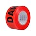TopSoon Red Danger Tape Roll Do Not Enter Barricade Tape 3-Inch by 1000-Feet, Premium Construction Tape Red Color Caution Tape Safety Barrier Tape