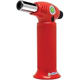 Whip-It! Ion Torch - All Red. Butane Torch Lighter, Refillable Cooking Torch with Adjustable Flame, Safety Lock for Soldering, Kitchen, Welding