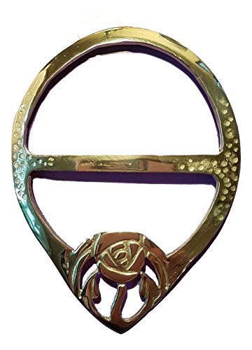 Pewtermill Crafts Rennie Mackintosh Glasgow Rose Large Pewter Scarf Ring