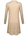 BIADANI Women Long Sleeve Classic Lightweight Open Front Jersey Cardigan Mocha X-Large