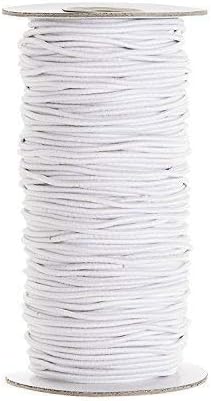 WedDecor 2MM 100M Round Elastic Cord, for Sewing Mask Elastic Band 100 Metres DIY Soft Braided Sewing Elastic Rope
