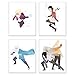 Watercolor Boruto Poster Prints - Set of 4 (8x10) Glossy Anime Shonen Manga Wall Art Decor - Boruto Uzumaki - Sarada Uchiha - Mitzuki - Naruto Uzumaki - Sasuke Uchiha