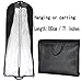 Beilite Wedding Dress Garment Bag Dust Cover Storage Travel Bag Black 70 inches