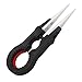 DROK Micro Portable Zirconia Ceramic Pointed Tweezers Precision, Wire Heat Resistant Antimagnetic Tweezers Spanner Tool for Wrapping Coils Adjustment
