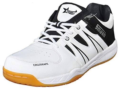 GBG Men`s Badminton Shoes 0751-White-Black-7