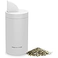 Laguna Mate Yerbero Yerba Mate Container with Easy to Open Twist Cap and Pour Spout - Container for Sugar and Coffee Dispenser - Yerbero Para Mate - Yerbera de Mate (White)