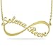 UMAGICBOX Infinity Pendant Necklace, Custom Made with Two Names for Couples, 925 Sterling Silver, 16-18 inches, Female