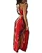 BIUBIU Women's Sexy Boho Floral Halter Summer Maxi Dress Beach Party Split Cover Up Swimsuit Outfit 2024 (Floral red,L)