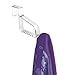 mDesign Modern Over Door Valet Hook - Multi Hanging Storage Garment Organizer Hanger Rack - Single Hooks for Coat, Hoodies, Hat, Scarves, Purse, Belt, and Bath Robe - 6 Pack - Clear