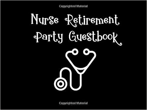 Nurse Retirement Party Guest Book Stethoscope Black Party