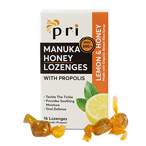PRI Manuka Honey Lozenges with Propolis, Soothing Cough and Throat