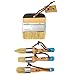 1st Place Ultra Chalk & Wax Natural Bristle Brush Set - 3 Piece Brush Set & 4