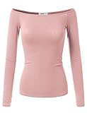Doublju Sexy Fitted Off The Shoulder Blouse Top (Made In USA / Plus size available)