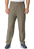 Kingsize Men's Big & Tall Lightweight Open-Bottom Pants