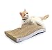 Coching Cat Scratcher Cardboard Curved Shape Scratch Pad with Unique Two Different Scratch Textures Design Durable Scratching Pad Reversible primary