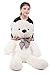 MorisMos Bow Tie Giant Teddy Bear, 39inch Large Teddy Bear Plush, Soft Big Bears for Girls Girlfriend, White