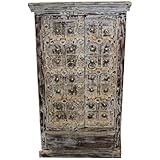 Mogul Interior Antique Cabinet Scandinavian White Rustic Storage Armoire Chest