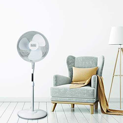 BLACK+DECKER 16" Stand Fan with Remote, White Pricepulse