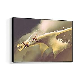 Framed Canvas Wall Art for Living Room, Bedroom Fantasy Idea Paintings Canvas Prints for Home Decoration Ready to Hanging - 16x24 inches