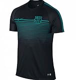 Nike Men's Barcelona Champions League Squad Short-Sleeve Soccer Jersey Top (Black, Energy)