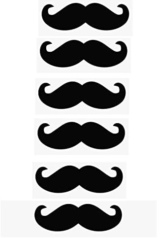72 Mustache Chalkboard Labels for Food Storage, Pantry, Spice Jars &amp; Freezer Reusable adhesive Stickers for Chalk Markers - 3.1x1.5 inch