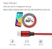 Ferrali Micro USB Cable Charge, Nylon Braided High Speed Micro USB Charging Cable, 4Pack 10FT 6FT 6FT 3FT Sync and Charging Cord Compatible Kindle, Samsung, Nexus, Android Smartphone etc [Red]