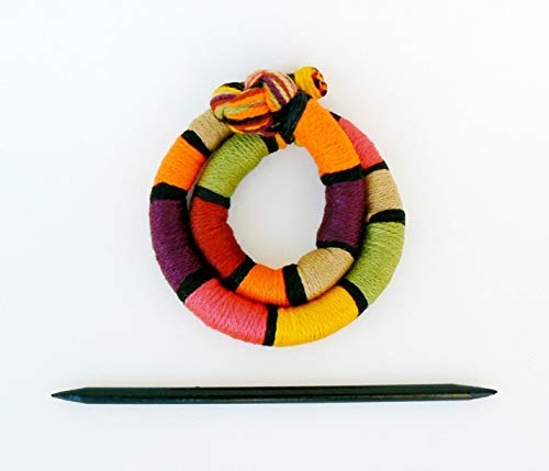 Thick hair barrette Ethnic slide for women Geometric bun holder Stick Fascinator Round Shawl brooch