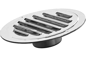 Round Stainless Steel Vent Cover for Exterior Wall Duct Ventilation, 60mm Weatherproof Air Vent Grille with for Insect Resist