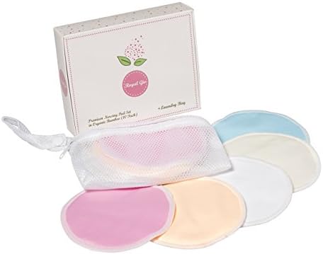 Premium Washable Organic Bamboo Nursing Pads (10 pack) With Laundry Bag - Bra pads,Ultra Soft &amp; Absorbent, Hypoallergenic,Breastfeeding Pads, Reusable, &amp; Eco-Friendly -By Royal Gio