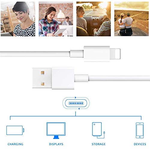 image for CovertSafe iPhone Charger Cable (6 Pack, 3FT/6FT/10FT) - MFi Certified