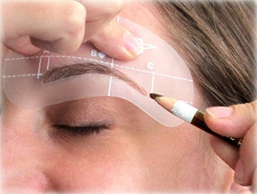 Eyebrow Drawing Guide Shaping Template – Plastic Eyebrow Shaping Stencil Kit -10 pieces