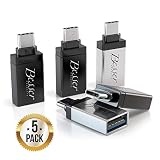 Besser Products (USB C Adapter) Thunderbolt 3 to USB 3.0 Adapter Compatible MacBook Pro 2018/2017, MacBook Air 2018, Pixel 3, Dell XPS, and More Type-C Devices (5 Pack)