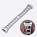 bayite for Fitbit Ionic, Replacement Metal Bracelet Adjustable Fitbit Ionic Bands Silver with Rhinestone
