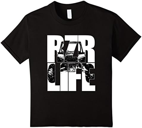 Kids RZR Life 2 ATV / UTV Offroad Mud Trail Riding T-Shirt 4 Black