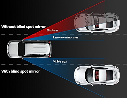Blind Spot Mirror Frameless LIBERRWAY Wide Angle Mirror Adjustable Convex Rear View Mirror 360°Rotate for All Universal Vehicles Car Stick on Design 2 Pack - Thumbnail 7