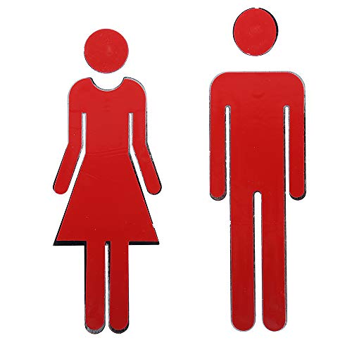 Artyea 7.8 Inch Modern Acrylic Adhesive Backed Men's and Women's or Unisex Bathroom Sign - Thumbnail 2