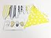 Grey Yellow Cream Party Decor Kit Tissue Paper Fan Bunting Banner Circle Dot Garland Baby Shower Birthday Wedding Party Home Decoration SUNBEAUTY,8pcs