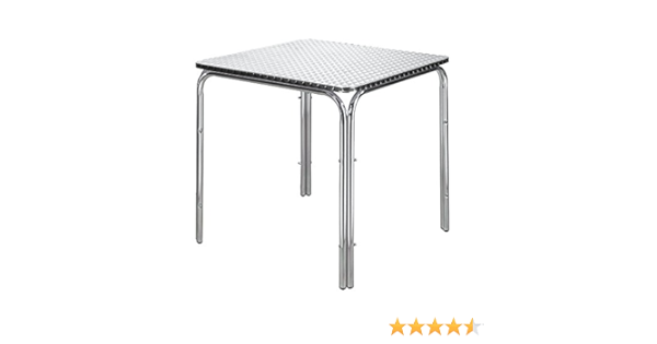 Mesa de bar clásica plateada de aluminio de hostelería Garden