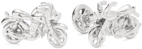 ROTENIER Novelty Sterling Silver Motorcycle and Wheel Cufflinks