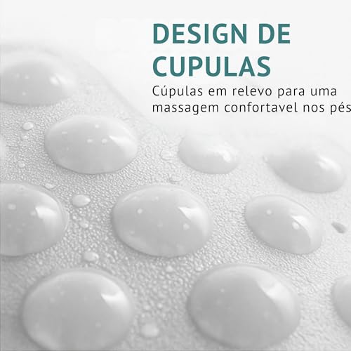 Tapete Banheiro Antiderrapante, Box, 40x70cm, com Furos de Drenagem e Ventosas – Lavável em Máquina