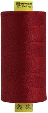 1000m Spool of Gütermann MARA 100 100% Polyester Thread, 368 Biking Red
